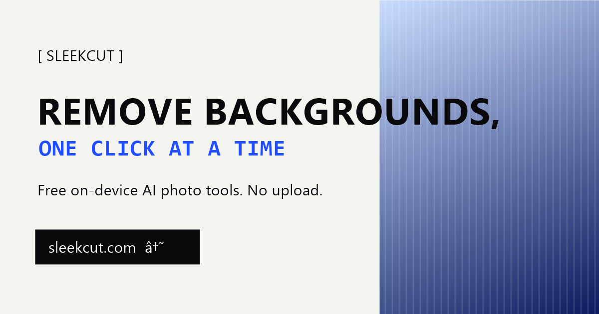 I got tired of uploading personal photos to random sites just to remove a background, so I built one